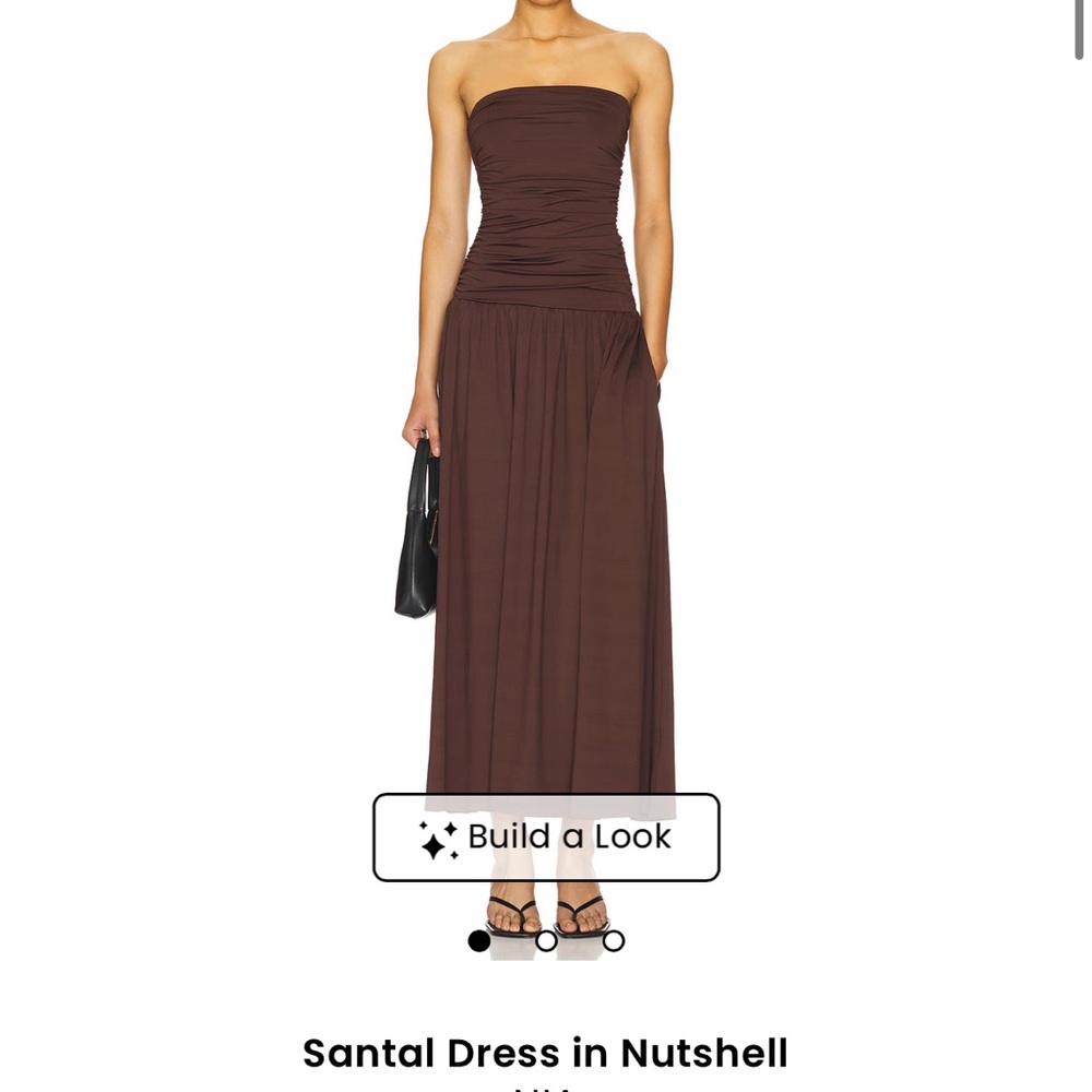 Brown Sleeveless Drop waist Dress